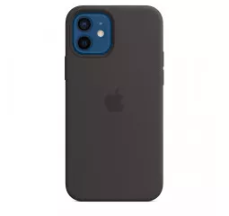 Чехол для Apple iPhone 12 / 12 Pro  Apple Silicone Case with MagSafe Black (MHL73)