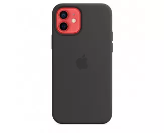 Чохол для Apple iPhone 12 / 12 Pro Apple Silicone Case with MagSafe Black (MHL73)