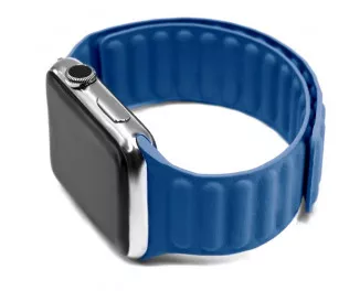 Кожаный ремешок для Apple Watch 38/40 mm Leather Link Surf Blue