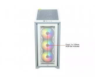 Корпус Corsair iCUE 4000X RGB Tempered Glass White (CC-9011205-WW) без БП