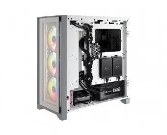 Корпус Corsair iCUE 4000X RGB Tempered Glass White (CC-9011205-WW) без БП