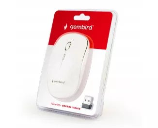 Миша бездротова Gembird MUSW-4B-01-W White USB