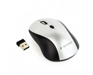 Мышь беспроводная Gembird MUSW-4B-02-BS Black/Silver USB