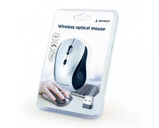 Мышь беспроводная Gembird MUSW-4B-02-BS Black/Silver USB