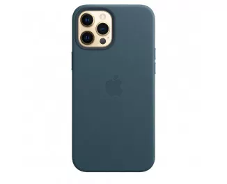 Чохол для Apple iPhone 12 Pro Max Apple Leather Case with MagSafe Baltic Blue (MHKK3)