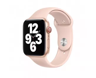 Силиконовый ремешок для Apple Watch 44/45/46 mm Apple Sport Band Pink Sand (MTPM2)