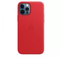 Чехол для Apple iPhone 12 Max  Leather Case with MagSafe (PRODUCT)RED