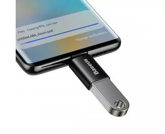 Адаптер - переходник USB Type-C > USB  Baseus Ingenuity Series Mini OTG (ZJJQ000001) Black
