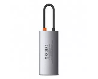 Адаптер USB Type-C > Hub  Baseus Metal Gleam Multi-functional 4-in-1 (PD, USB, HDMI) (CAHUB-CY0G) Gray