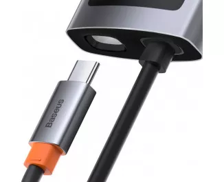 Адаптер USB Type-C > Hub  Baseus Metal Gleam Multi-functional 4-in-1 (PD, USB, HDMI) (CAHUB-CY0G) Gray