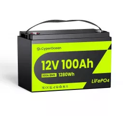 Аккумулятор для ИБП/инвертора CyperOcean LiFePO4 12V 100Ah + BMS (CO12V100AH100)