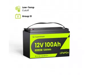 Аккумулятор для ИБП/инвертора CyperOcean LiFePO4 12V 100Ah + BMS (CO12V100AH100)
