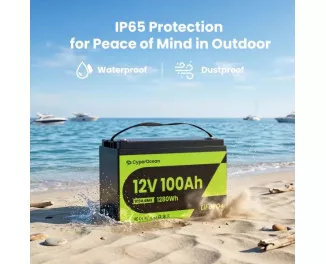 Аккумулятор для ИБП/инвертора CyperOcean LiFePO4 12V 100Ah + BMS (CO12V100AH100)