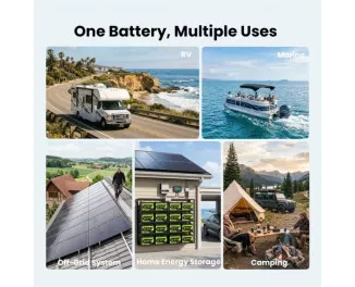 Аккумулятор для ИБП/инвертора CyperOcean LiFePO4 12V 100Ah + BMS (CO12V100AH100)