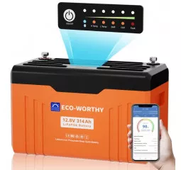 Аккумулятор для ИБП/инвертора Eco-Worthy 12V 314AH LiFePO4 Bluetooth (ECO-LFP12314)