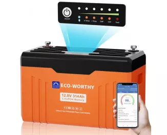 Аккумулятор для ИБП/инвертора Eco-Worthy 12V 314AH LiFePO4 Bluetooth (ECO-LFP12314)