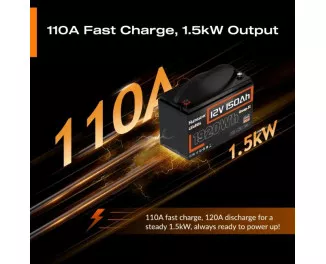 Аккумулятор для ИБП/инвертора Humsienk 150Ah LiFePO4 12V (HS12V150AH110)