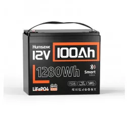 Аккумулятор для ИБП/инвертора Humsienk LiFePO4 12V 100Ah Bluetooth (HS12V100AH100BT)