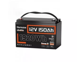 Аккумулятор для ИБП/инвертора Humsienk LiFePO4 12V 150Ah Bluetooth (HS12V150AH110BT)