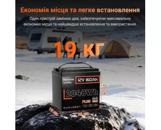 Аккумулятор для ИБП/инвертора Humsienk LiFePO4 12V 160Ah (HS12V160AH150PLUS)