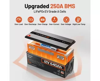 Аккумулятор для ИБП/инвертора Humsienk LiFePO4 12V 640Ah Bluetooth (HS12V640AH250BT)