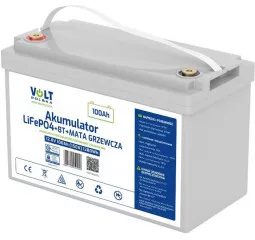 Аккумулятор для ИБП/инвертора Volt Polska LiFePO4 12V 100AH 150A + BMS + Bluetooth (6AKLI10M12)