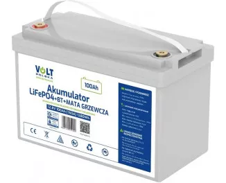 Аккумулятор для ИБП/инвертора Volt Polska LiFePO4 12V 100AH 150A + BMS + Bluetooth (6AKLI10M12)