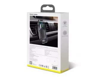 Автодержатель с беспроводной зарядкой Baseus Milky Way Electric Bracket Wireless Charger 15W (WXHW02-01) Black