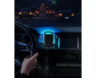 Автодержатель с беспроводной зарядкой Baseus Milky Way Electric Bracket Wireless Charger 15W (WXHW02-01) Black