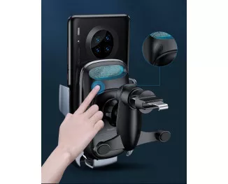 Автодержатель с беспроводной зарядкой Baseus Milky Way Electric Bracket Wireless Charger 15W (WXHW02-01) Black