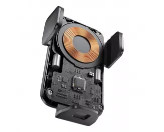 Автодержатель с беспроводной зарядкой Baseus Wisdom Auto Alignment 15W (CGZX000001) Black