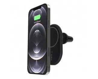 Автодержатель с беспроводной зарядкой MagSafe Belkin Magnetic Wireless Car Charger 10W (WIC004BTBK_NC)