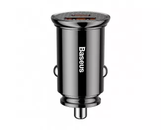 Автомобильное зарядное устройство Baseus Circular PPS Universal Smart Car PD 3.0 QC 4.0+ 30W (CCALL-YS01) Black