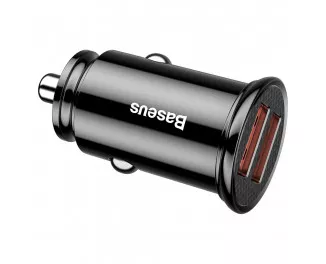 Автомобильное зарядное устройство Baseus Dual QC Car Charger QC3.0 30W (CCALL-YD01) Black