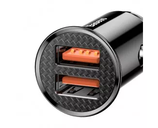 Автомобильное зарядное устройство Baseus Dual QC Car Charger QC3.0 30W (CCALL-YD01) Black