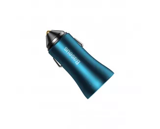 Автомобильное зарядное устройство Baseus Golden Contactor Max Dual Fast Charger Car Charger U+C 60W (CGJM000103) Blue