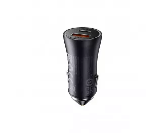 Автомобильное зарядное устройство Baseus Golden Contactor Max Dual Fast Charger Car Charger U+C 60W (CGJM000113) Dark Gray