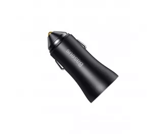 Автомобильное зарядное устройство Baseus Golden Contactor Max Dual Fast Charger Car Charger U+C 60W (CGJM000113) Dark Gray