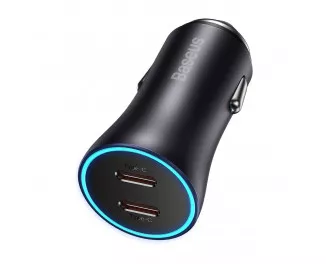 Автомобильное зарядное устройство Baseus Golden Contactor Pro Dual Fast Charger C+С 40W (CGJP000013) Dark Gray