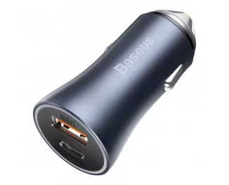 Автомобильное зарядное устройство Baseus Golden Contactor Pro Dual Quick Charger U+С 40W (PD 3.0 QC 4.0) (CCJD-0G) Gray