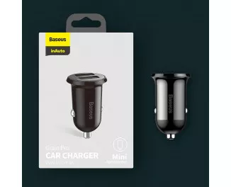 Автомобильное зарядное устройство Baseus Grain Pro 4.8A 2USB (CCALLP-01) Black