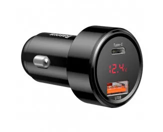 Автомобільний зарядний пристрій Baseus Magic Series PPS digital display 45W (Type-c PD+QC) (CCMLC20C-01) Black