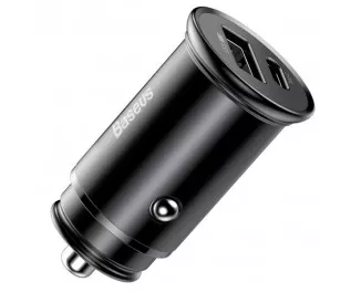 Автомобильное зарядное устройство Baseus Metal PPS Quick Charger 30W (Support VOOC) (CCYS-C01) Black