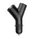 Автомобильное зарядное устройство Baseus Y Type dual USB+cigarette lighter extended car charger Black (CCALL-YX01)