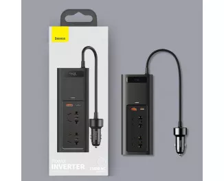 Автомобильный инвертор Baseus In-car Inverter 150W (220V CN/EU) (CRNBQ-A01) Black