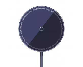Бездротовий зарядний пристрій Baseus Simple Mini3 Magnetic Wireless Charger 15W (MagSafe for iPhone) (CCJJ040205) Purle