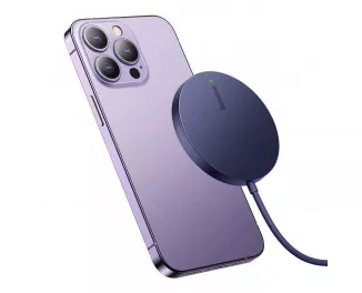 Бездротовий зарядний пристрій Baseus Simple Mini3 Magnetic Wireless Charger 15W (MagSafe for iPhone) (CCJJ040205) Purle
