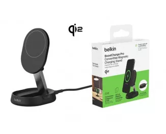 Беспроводное зарядное устройство Belkin 15W Stand Magnetic Qi2 Black (WIA008BTBK)