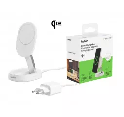 Беспроводное зарядное устройство Belkin 15W Stand Magnetic Qi2 White (WIA008VFWH)