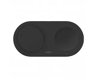 Беспроводное зарядное устройство Belkin 2-in-1 Magnetic Wireless Charging Pad with Qi2 15W Black (WIZ021VFBK)